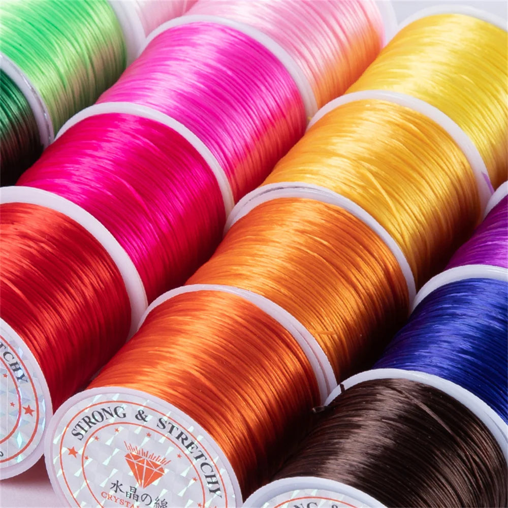 1Roll/lot Strong Elastic Crystal Beading Cord for Bracelets Necklace Stretch Thread Cords Line String DIY Jewelry Making