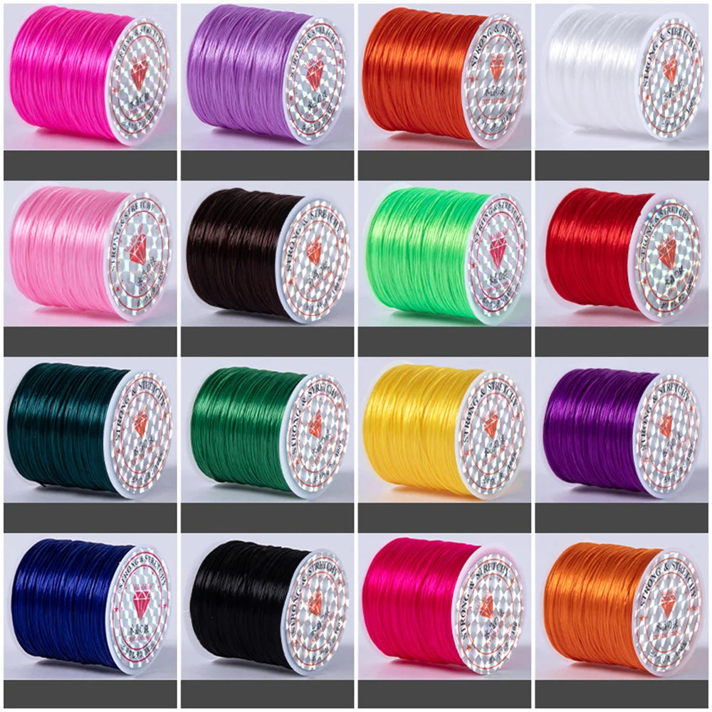 1Roll/lot Strong Elastic Crystal Beading Cord for Bracelets Necklace Stretch Thread Cords Line String DIY Jewelry Making