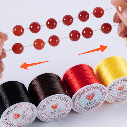 1Roll/lot 60m Strong Elastic Crystal Beading Cord for Bracelets Necklace Stretch Thread Cords Line String DIY Jewelry Making