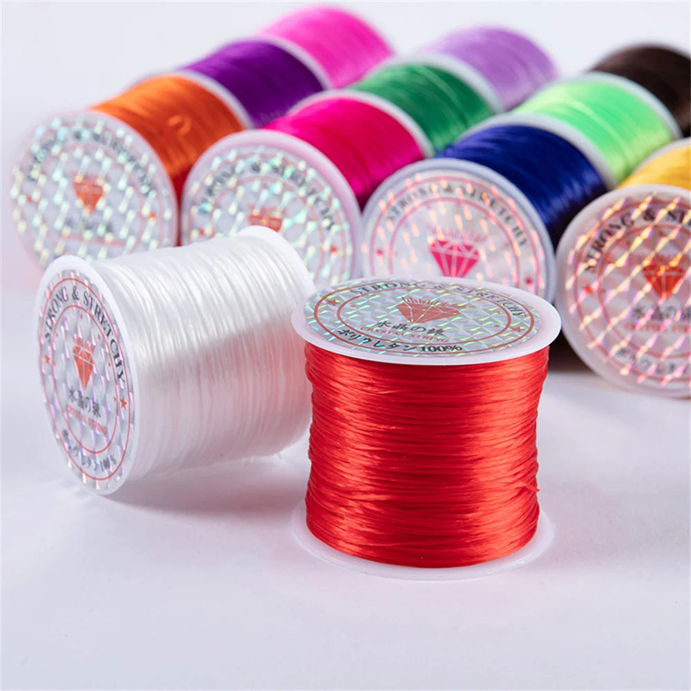 1Roll/lot 60m Strong Elastic Crystal Beading Cord for Bracelets Necklace Stretch Thread Cords Line String DIY Jewelry Making