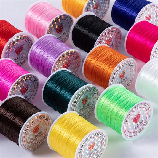 1Roll/lot 60m Strong Elastic Crystal Beading Cord for Bracelets Necklace Stretch Thread Cords Line String DIY Jewelry Making