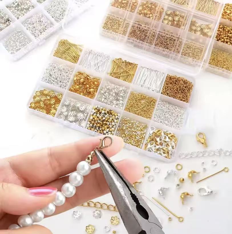Huge Jewelry Findings Kit 1260PCS DIY Earring & Bracelet Making Supplies
